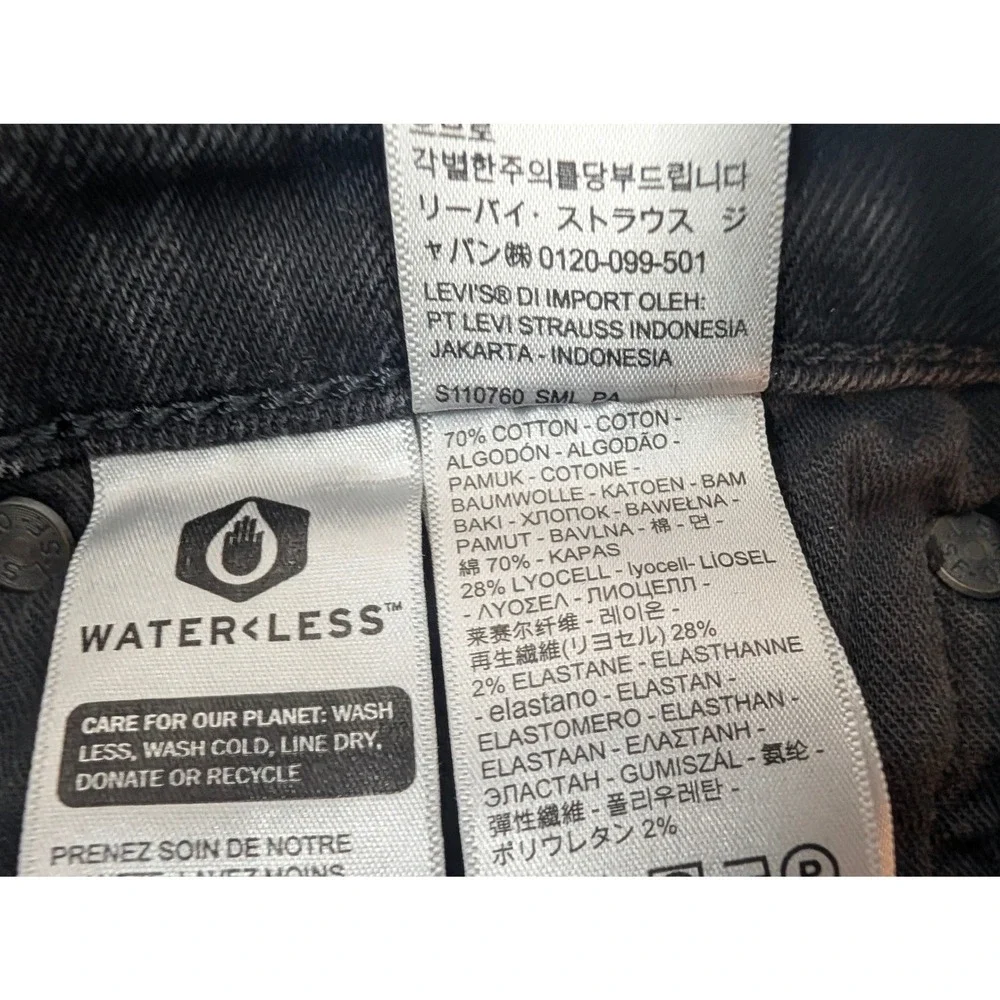 Levi's Premium 512 Slim Taper Denim Jeans Men 30x32 Washed Black Cotton Stretch